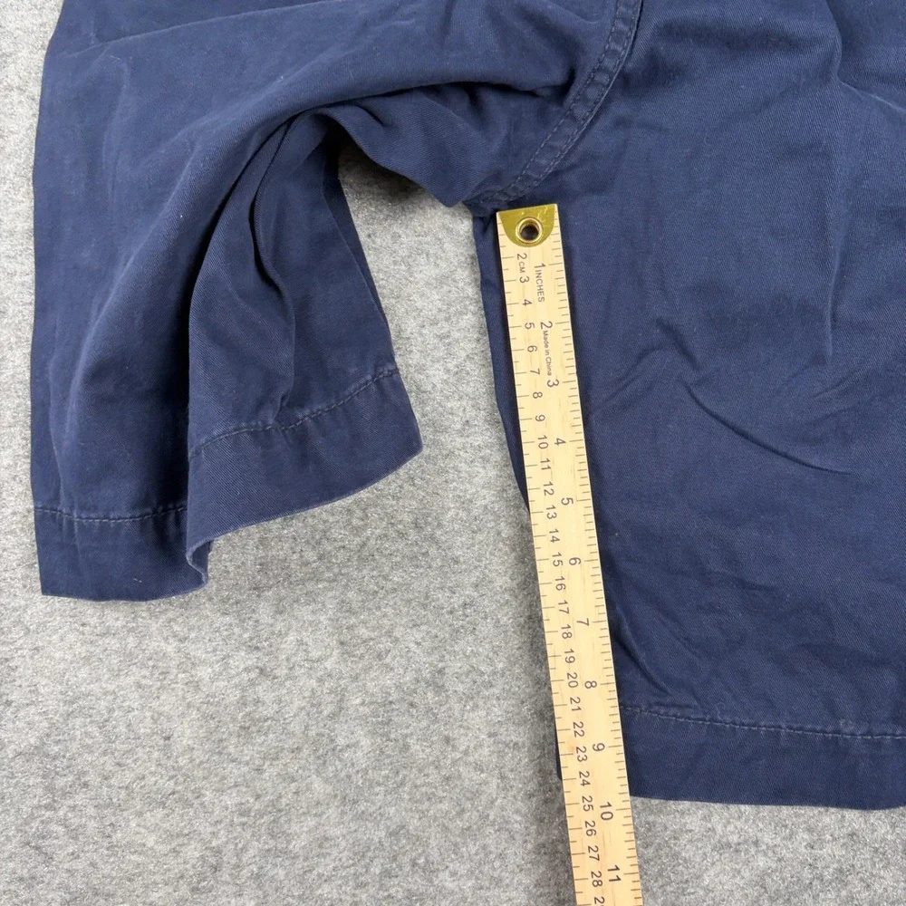 Y2K Arizona Jean Co Shorts Mens 31 Navy Blue Chino Flat Front Surf Casual Cotton